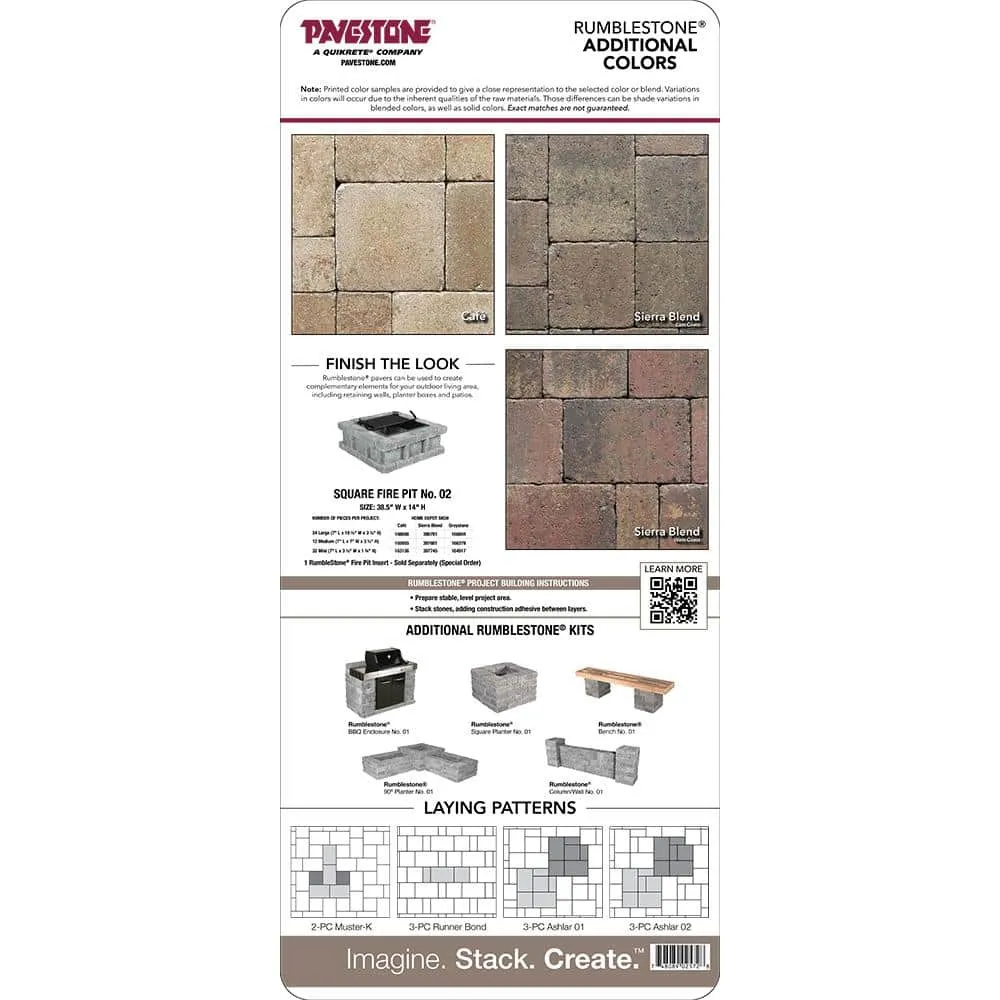 Pavestone Paper Sample Only of RumbleStone 3.5 in. x 7 in. Greystone Concrete Mini Wall Block (1-Piece), photo 2 of 14