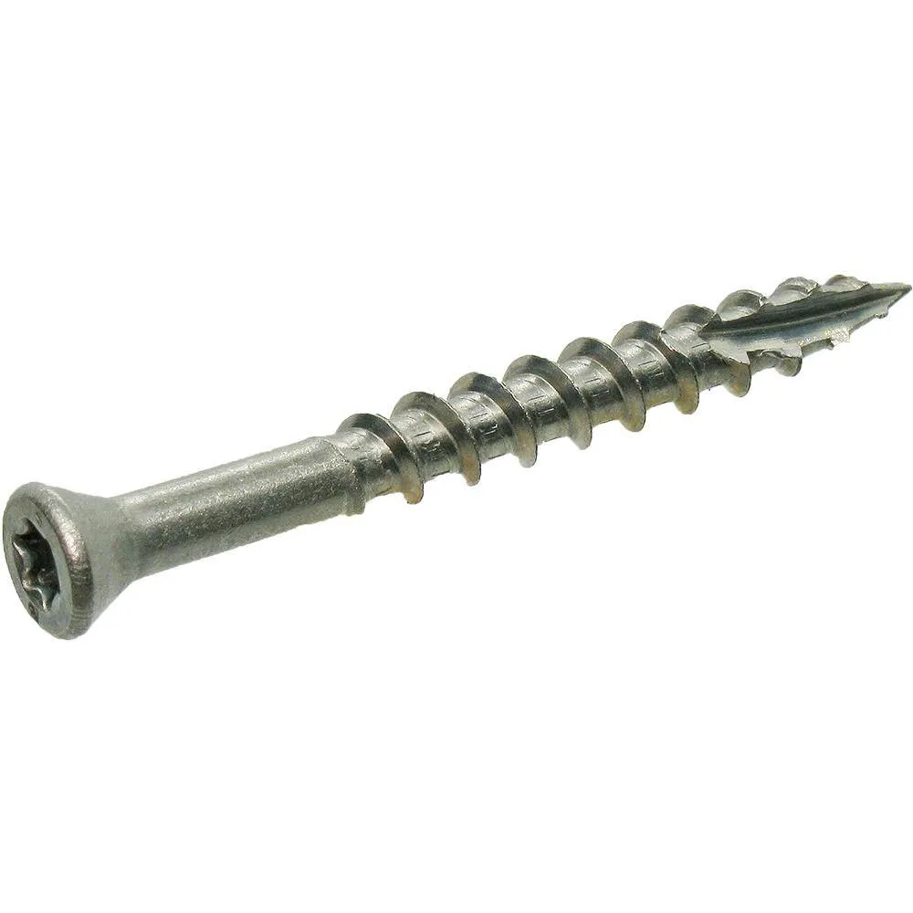 Grip-Rite #7 x 1-5/8 in. 305 Stainless Steel Star Drive Trim Head Wood Screws 1 lb. Box, photo 4 of 6