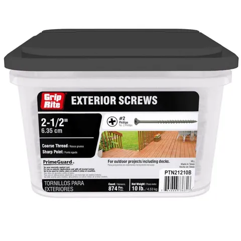 2-1/2 in. Exterior Coated Screws