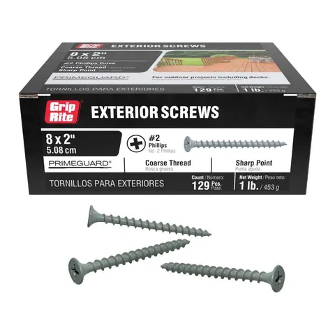 Exterior Wood Screws #8 x 2 in.