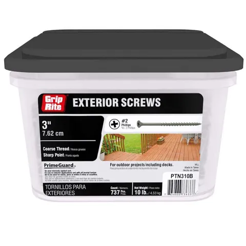#9 x 3 in. Coated Exterior Wood Screws