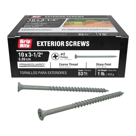 Coated Exterior Wood Screws - 1 lb Box