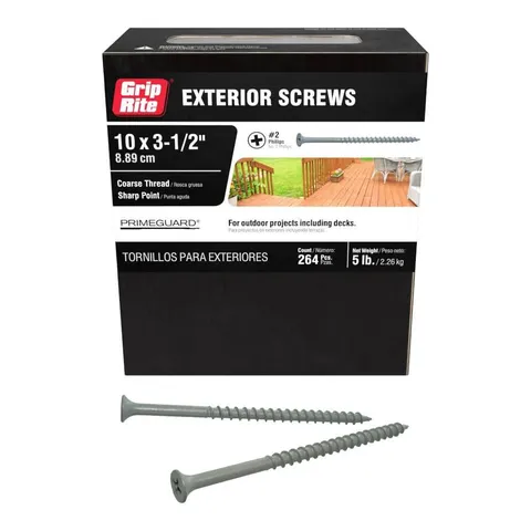 Exterior Wood Screws (#10 x 3-1/2 inch)
