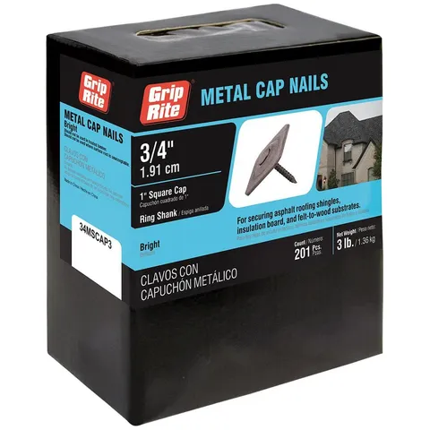 3/4 in. square head cap nails (50 lb box)