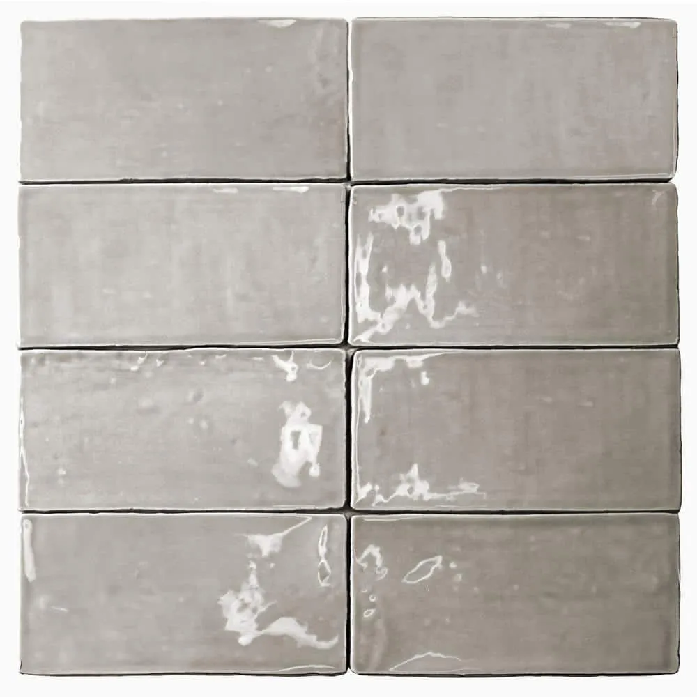 Ivy Hill Tile Catalina Gris 3 in. x 6 in. x 8 mm Polished Ceramic Subway Wall Tile (5.38 sq.ft./case), photo 3 of 8
