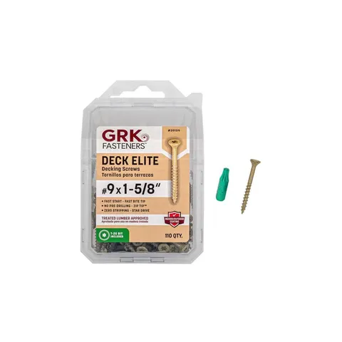 GRK #9 x 1-5/8" Torx Bugle Head Deck Screws - 110 Pack