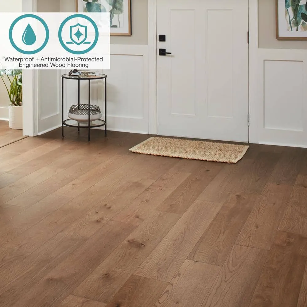 Pergo Defense+ Hadlock Harbor Oak 3/8 in. T x 7.5 in. W Click Lock W Brushed Engineered Hardwood Flooring (24.54 sq. ft./Case), photo 2 of 15