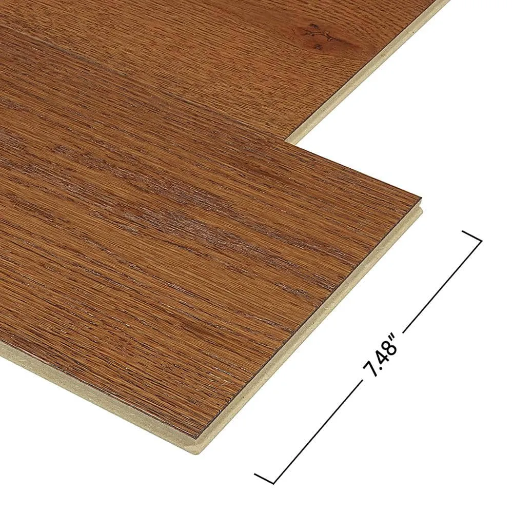 Pergo Defense+ Hales Oak 3/8 in. T x 7.5 in. W Click Lock Wire Brushed Engineered Hardwood Flooring (24.5 sq.ft./case), photo 11 of 13