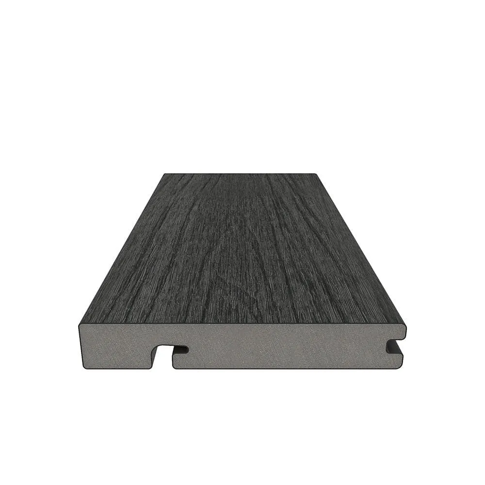 NewTechWood UltraShield Naturale Columbus 1 in. x 6 in. x 8 ft. Hawaiian Charcoal Hybrid Composite Decking Board, photo 4 of 8
