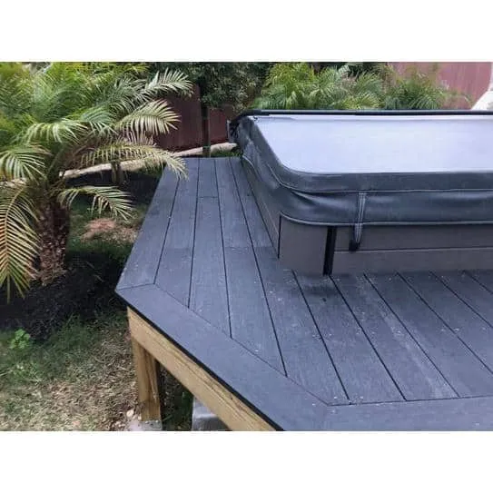 NewTechWood UltraShield Naturale Columbus 1 in. x 6 in. x 8 ft. Hawaiian Charcoal Hybrid Composite Decking Board, photo 2 of 8