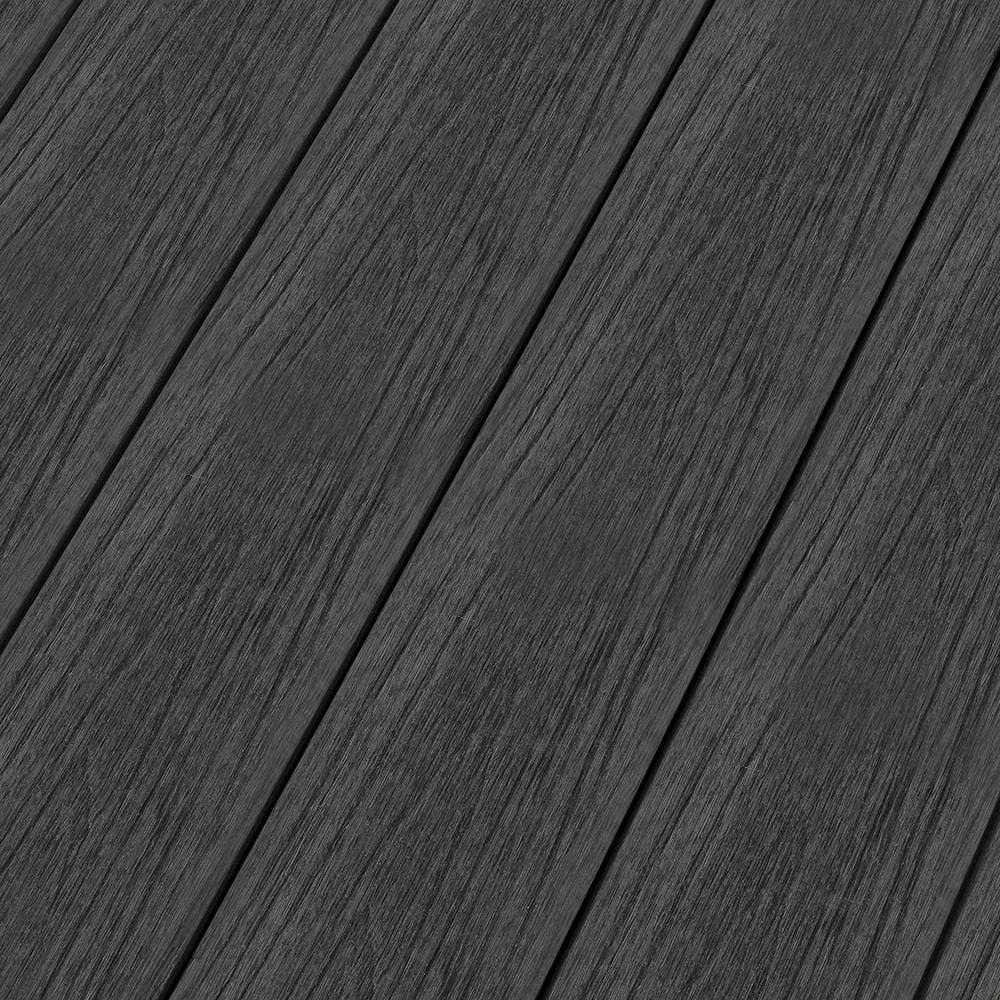 NewTechWood UltraShield Naturale Voyager 1 in. x 6 in. x 1 ft. Hawaiian Charcoal Hollow Composite Decking Board Sample, photo 8 of 8