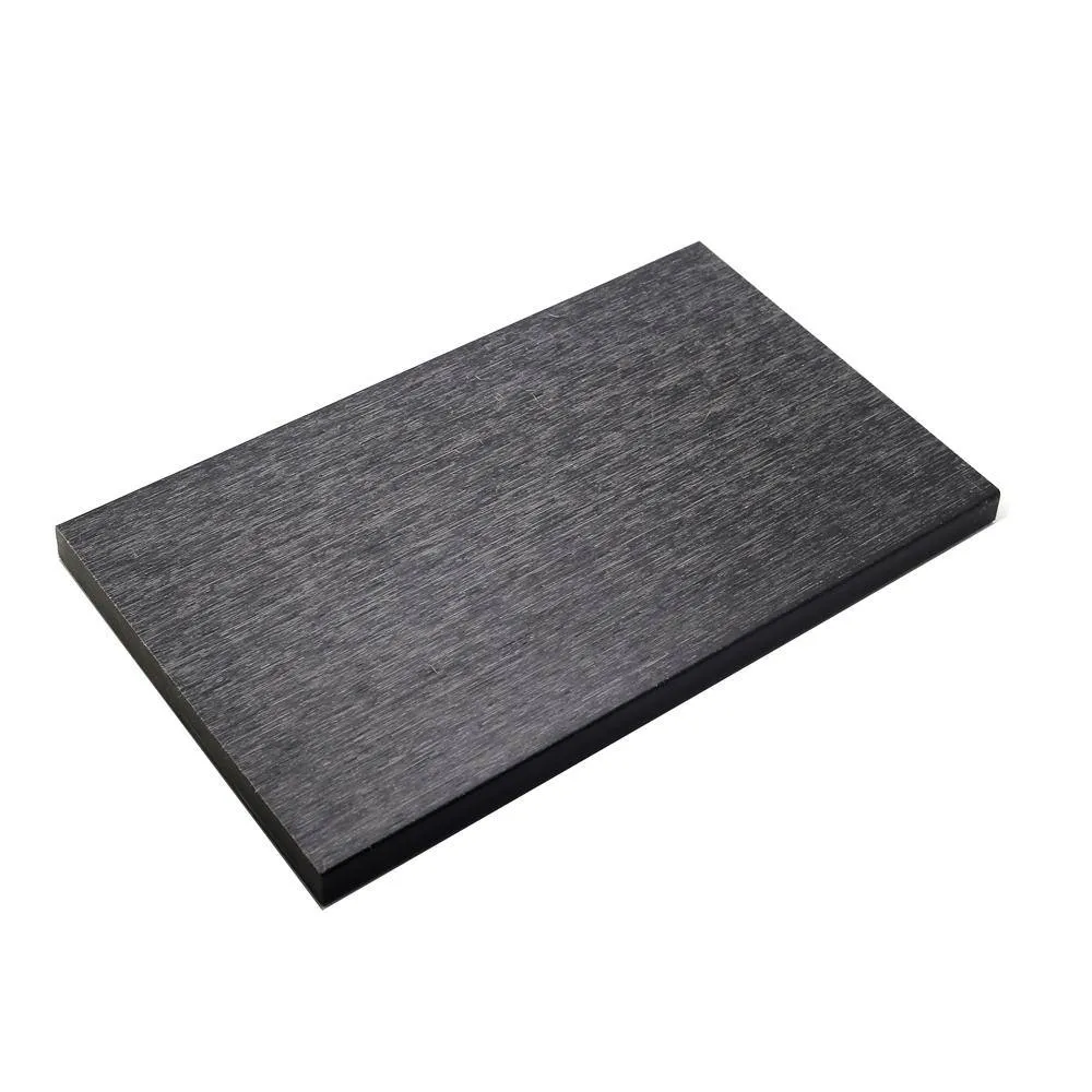 NewTechWood UltraShield 0.6 in. x 12 in. x 12 in. Hawaiian Charcoal Fascia Composite Decking Board Sample, photo 3 of 5
