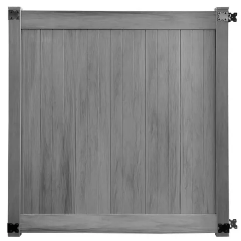 Hazy Gray Vinyl Fence Gate