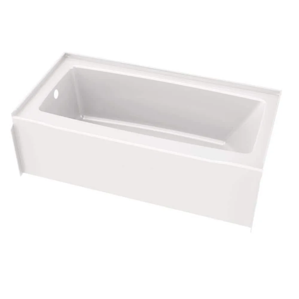 Delta Classic 500 60 in. x 30 in. Alcove Left-Drain Bathtub and 3-Piece Wall Surrounds, High Gloss White, photo 4 of 8