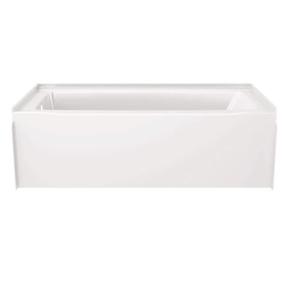 Delta Classic 500 60 in. x 30 in. Alcove Left-Drain Bathtub and 3-Piece Wall Surrounds, High Gloss White, photo 8 of 8