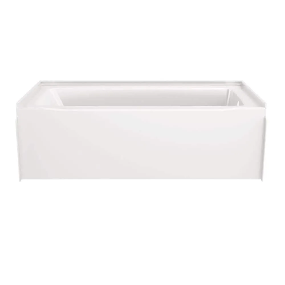 Delta Classic 500 60 in. x 30 in. Alcove Right-Drain Bathtub and 3-Piece Wall Surrounds, High Gloss White, photo 8 of 8