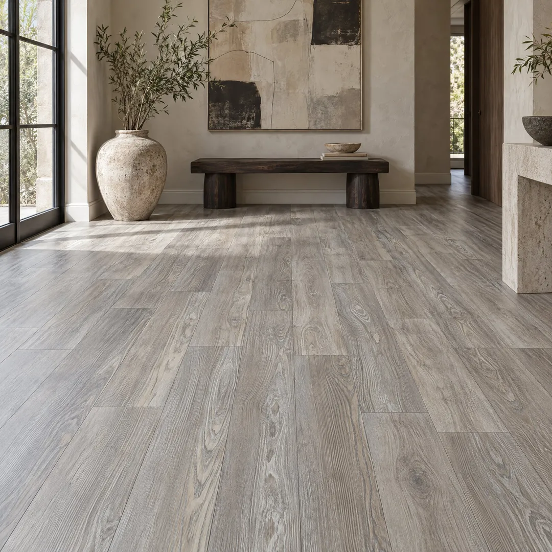 Home Decorators Collection vinyl flooring, Ash Clay, in a room, photo 4 of 24