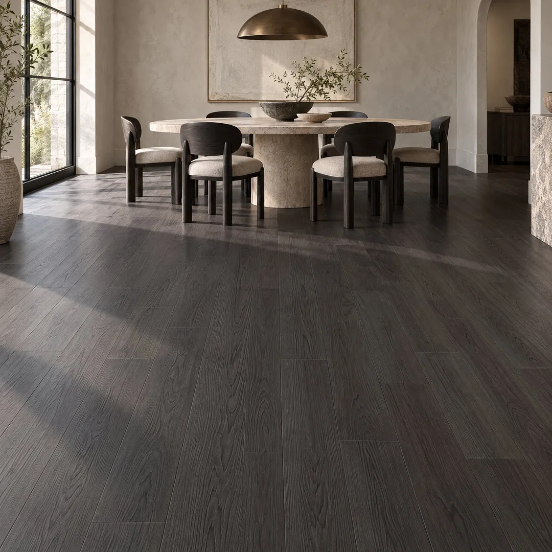Home Decorators Collection vinyl flooring, Black Ash, in a room, photo 10 of 24
