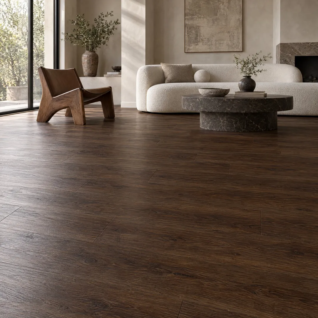 Home Decorators Collection Bralton Oak Waterproof Vinyl Plank Flooring, in a room, photo 2 of 2