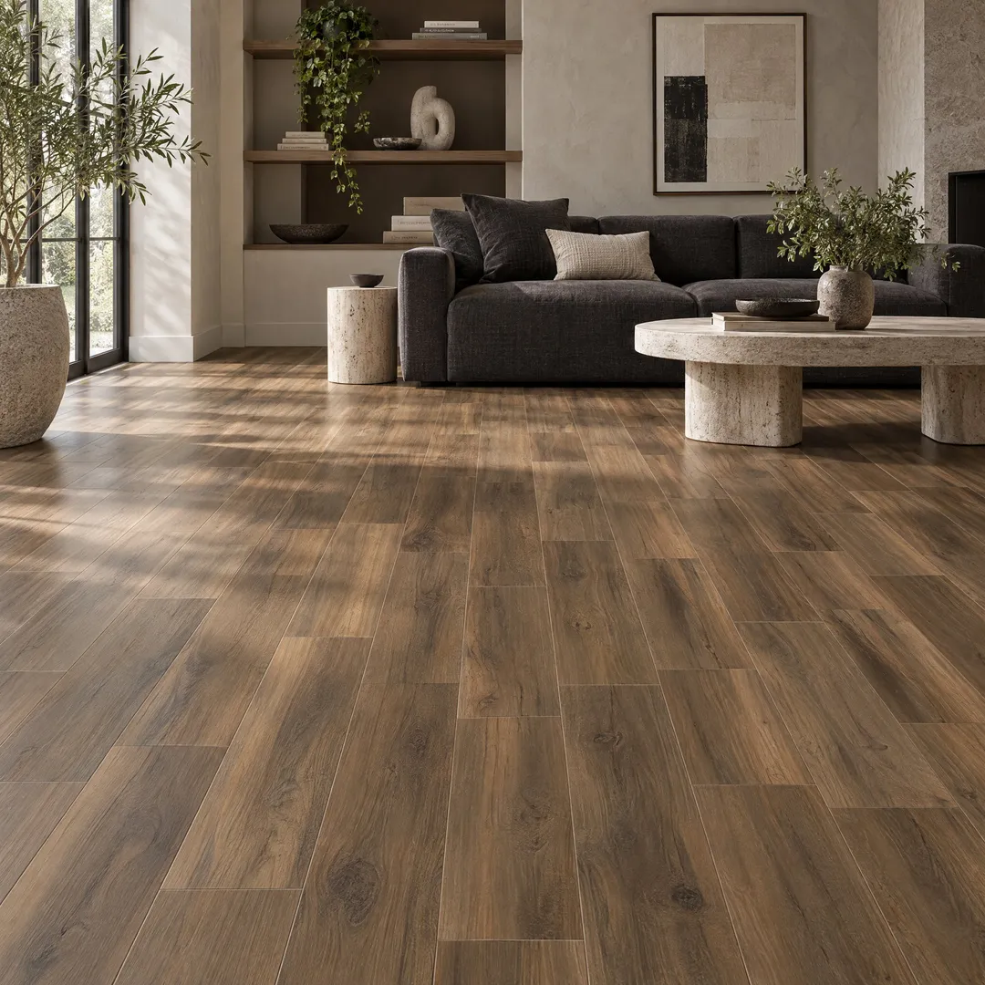 Home Decorators Collection vinyl flooring, Brown Sugar, in a room, photo 14 of 24
