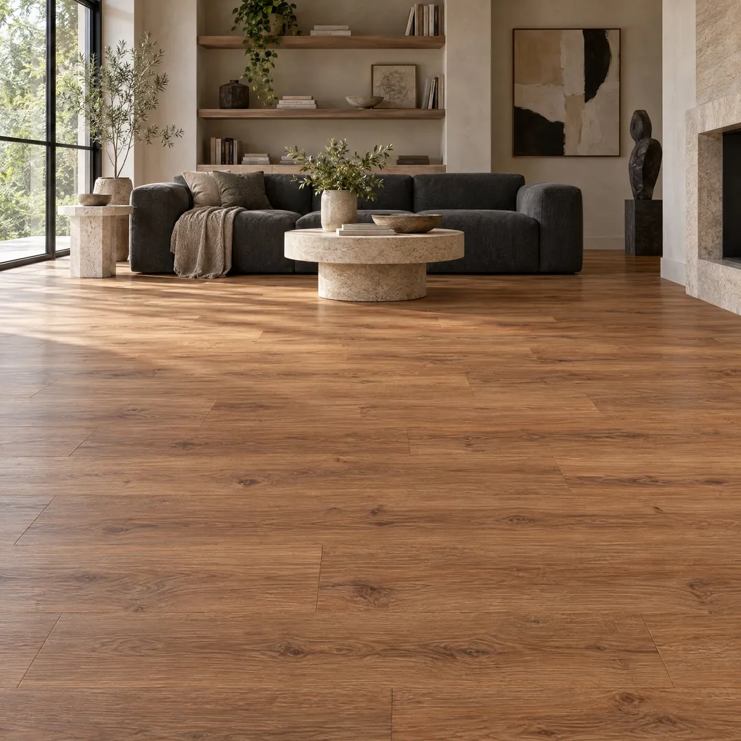 Home Decorators Collection Chestnut Street Oak Luxury Vinyl Plank Flooring, in a room, photo 2 of 2