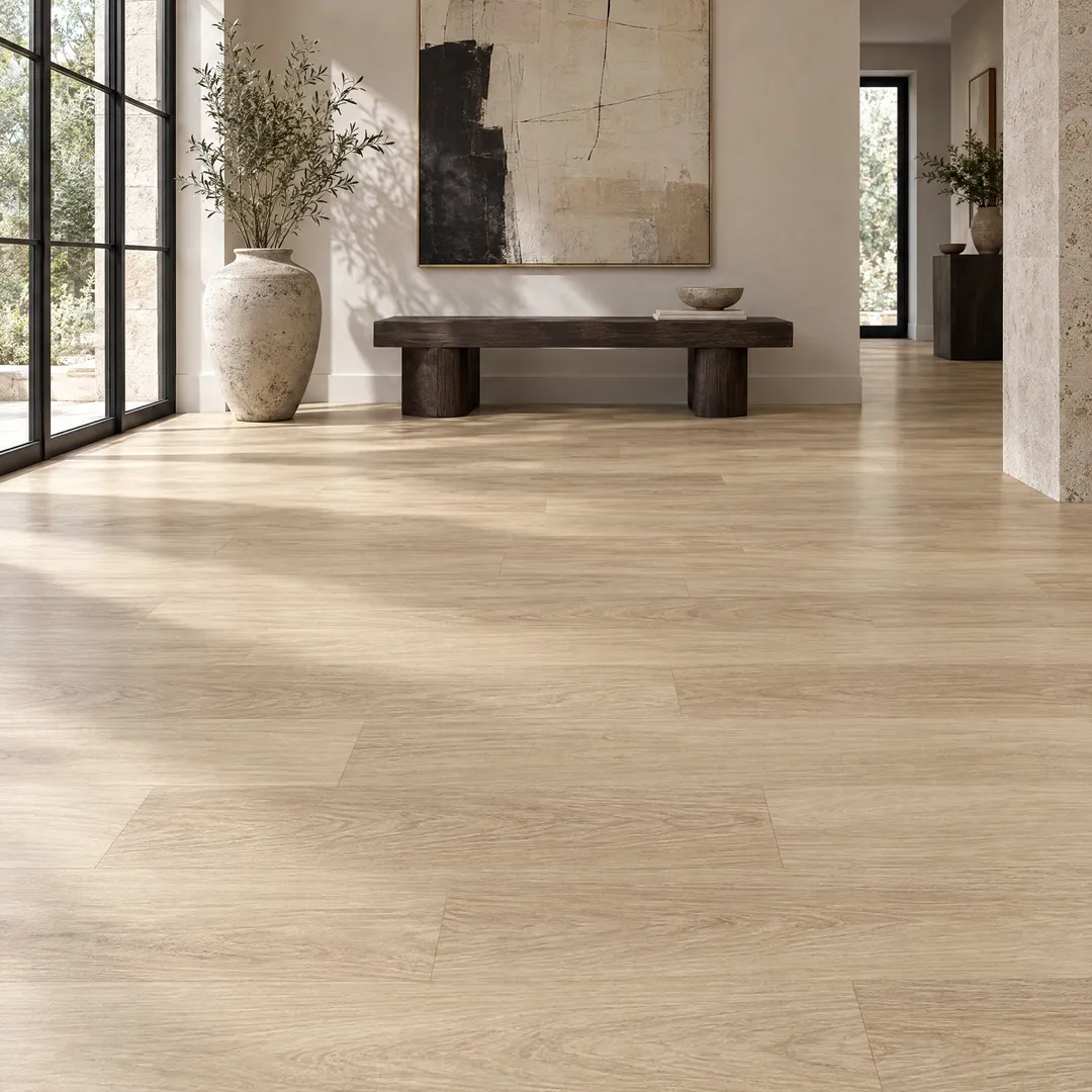 Home Decorators Collection Crater Lake Oak Waterproof Luxury Vinyl Plank Flooring, in a room, photo 2 of 2