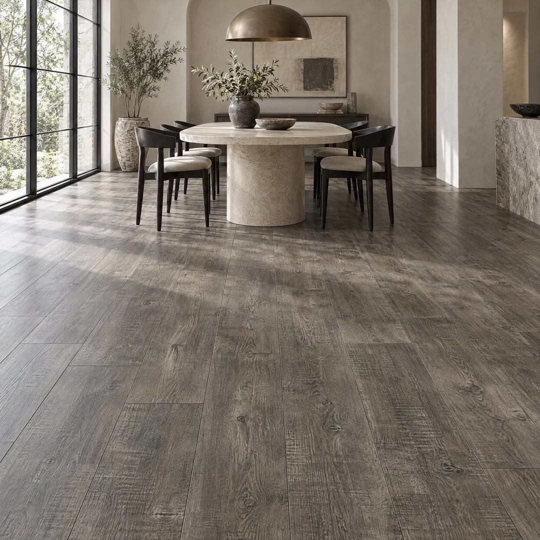Home Decorators Collection EIR Duchess Acacia 12 mm Thick x 7.56 in. Wide x 47.72 in. Length Laminate Flooring (20.04 sq. ft. / case), in a room, photo 2 of 9