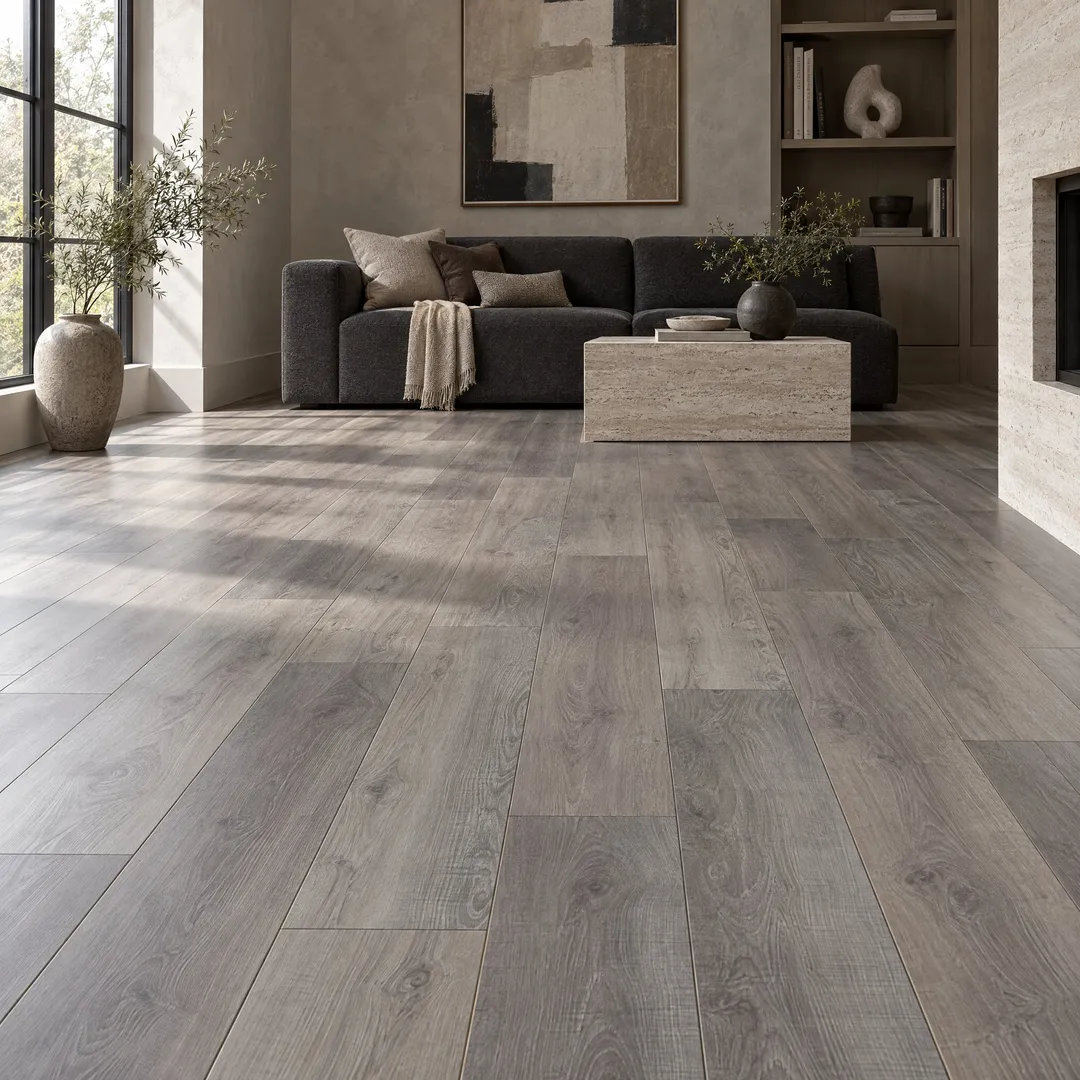 Home Decorators Collection EIR Leelanau Pine 8 mm Thick x 7.64 in. Wide x 47.80 in. Length Laminate Flooring (30.42 sq. ft. / case), in a room, photo 2 of 8
