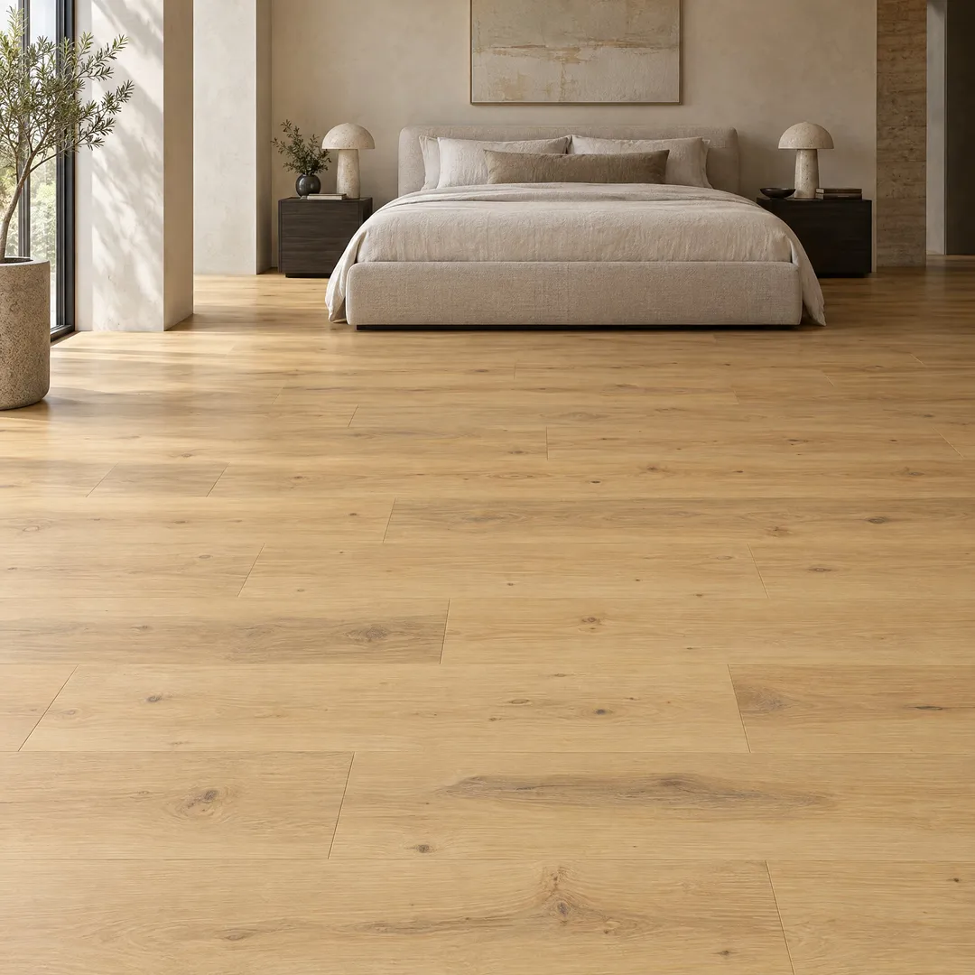 Home Decorators Collection Leo Hill Oak 12 MIL x 7.1 in. W x 48 in. L Click Lock Water Resistant Luxury Vinyl Plank Flooring (1045.9 sqft/pallet), in a room, photo 2 of 2