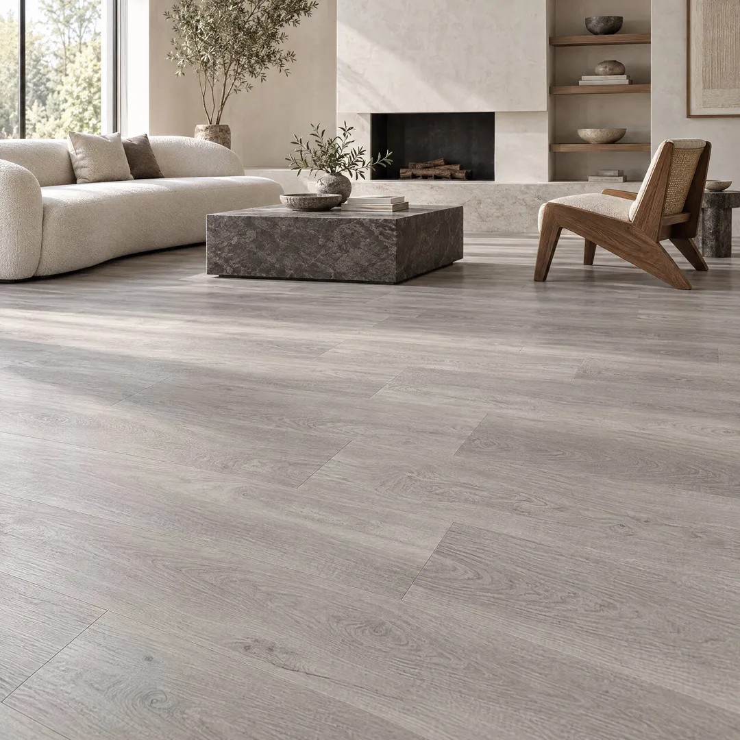 Home Decorators Collection Sope Creek Oak 12 MIL x 7.1 in. W x 48 in. L Click Lock Waterproof Luxury Vinyl Plank Flooring (656.3 sq. ft./pallet), in a room, photo 2 of 2