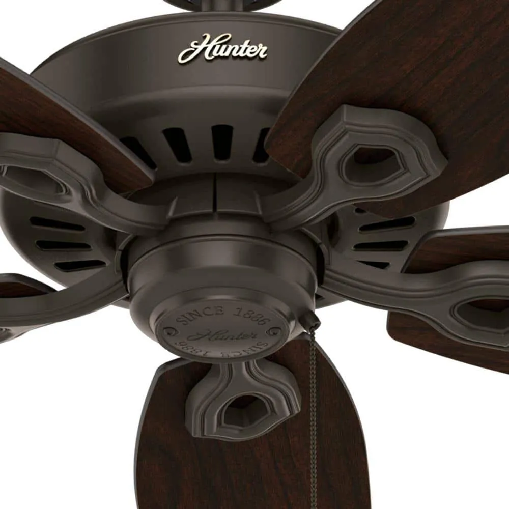 Hunter Builder Elite 52-in New Bronze Indoor/Outdoor Ceiling Fan, 5-Blade, Damp Rated, photo 7 of 8