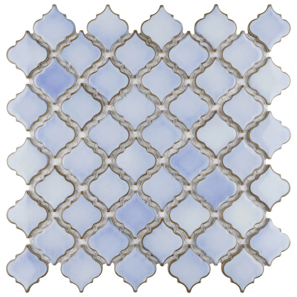 Merola Tile Hudson Tangier Frost Blue 12 in. x 12 in. Porcelain Mosaic Tile (10.96 sq. ft. / Case), photo 7 of 8