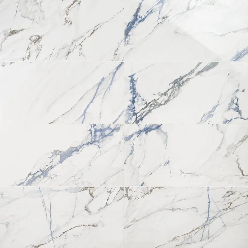 Ivy Hill Tile Calacatta Indigo 12 in. x 24 in. Polished Porcelain Floor and Wall Tile (6-Piece, 11.62 sq. ft./Case), photo 2 of 9