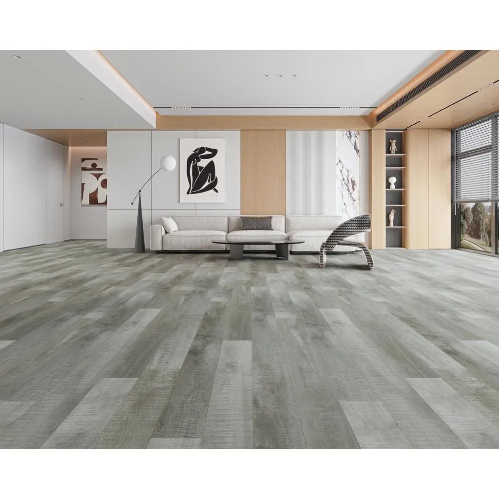 Montserrat Summa Intrepid Nickel 14 mm T x 7.75 in. W HDF Waterproof AC5 Click Lock Laminate Wood Flooring (23.09 sq. ft./case), photo 9 of 9