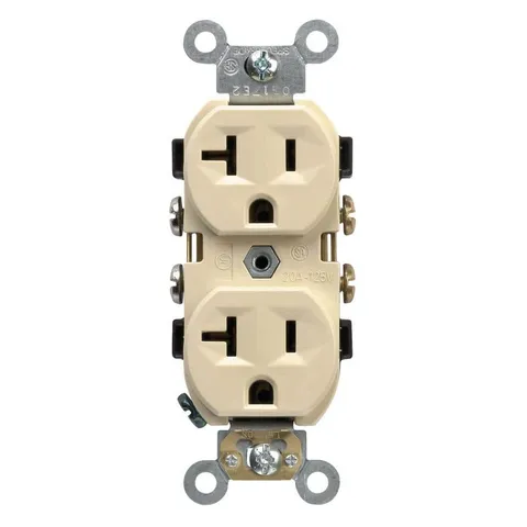 20A Commercial Duplex Outlet (Ivory)