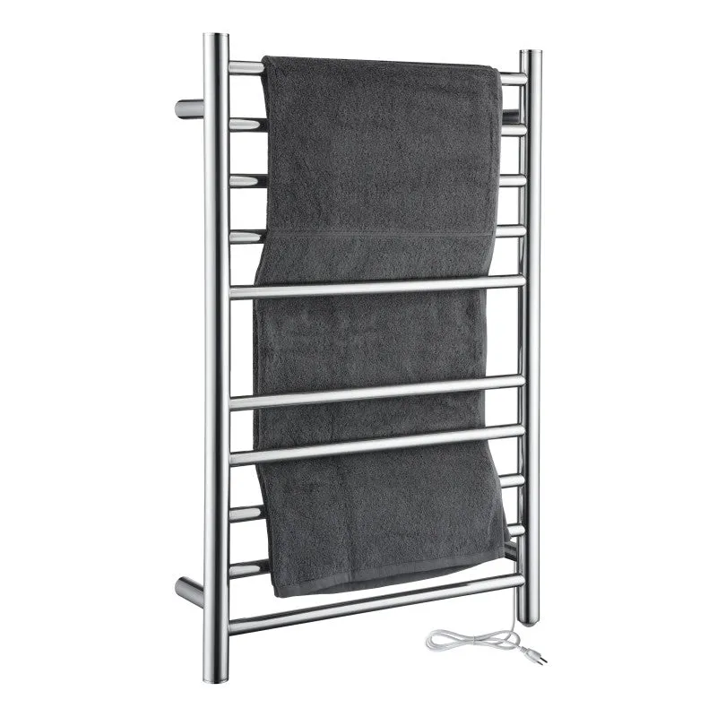 ANZZI Bali Series 10-Bar Stainless Steel Wall Mounted Electric Towel Warmer, Polished Chrome, 20 x 31.5 in, photo 11 of 11