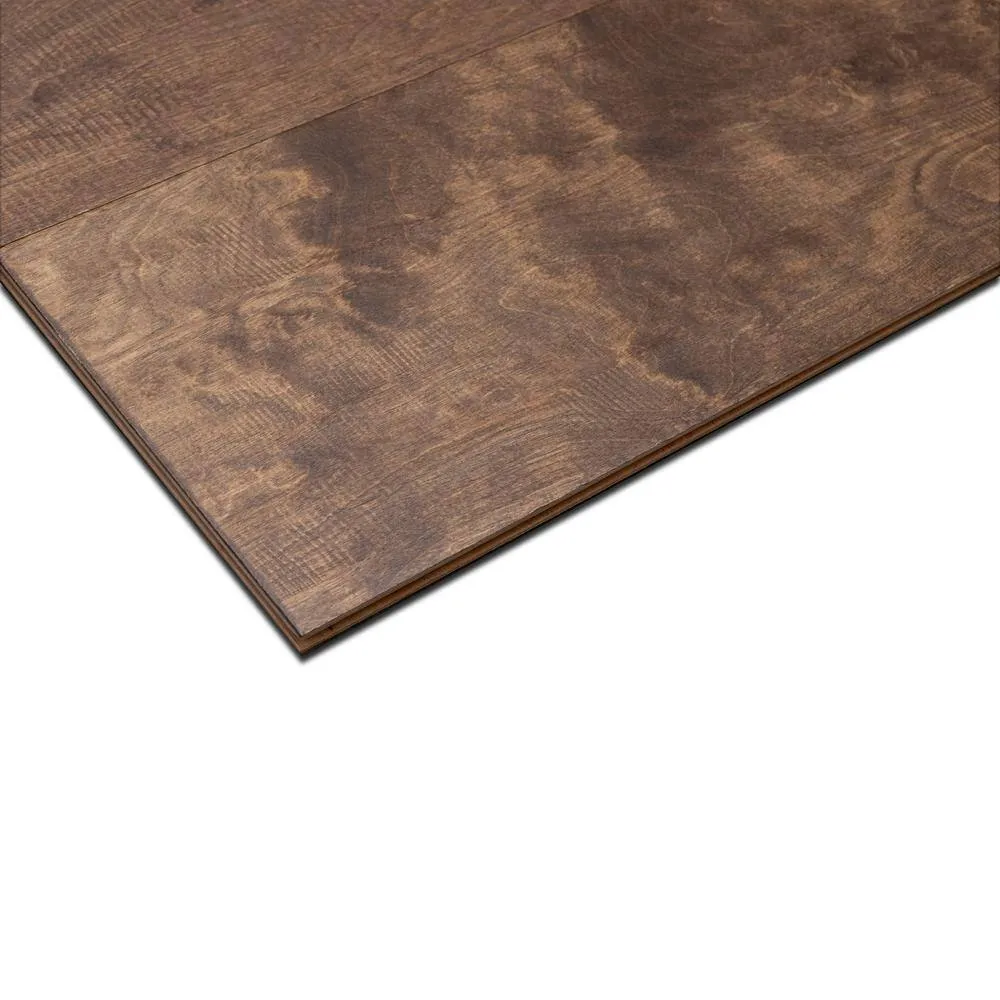 ASPEN FLOORING Jackson Birch 3/8 in. T x 6.5 in. W Tongue and Groove Light Distressed Engineered Hardwood Flooring (43.58 sq. ft./case), photo 5 of 5