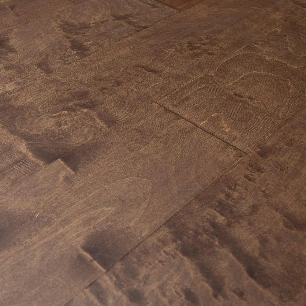 ASPEN FLOORING Jackson Birch 3/8 in. T x 6.5 in. W Tongue and Groove Light Distressed Engineered Hardwood Flooring (43.58 sq. ft./case), photo 4 of 5