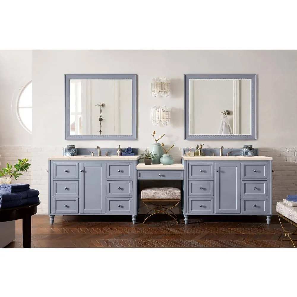 James Martin Vanities Copper Cove Encore Double Bath Vanity, Silver Gray, Quartz Top, photo 2 of 7