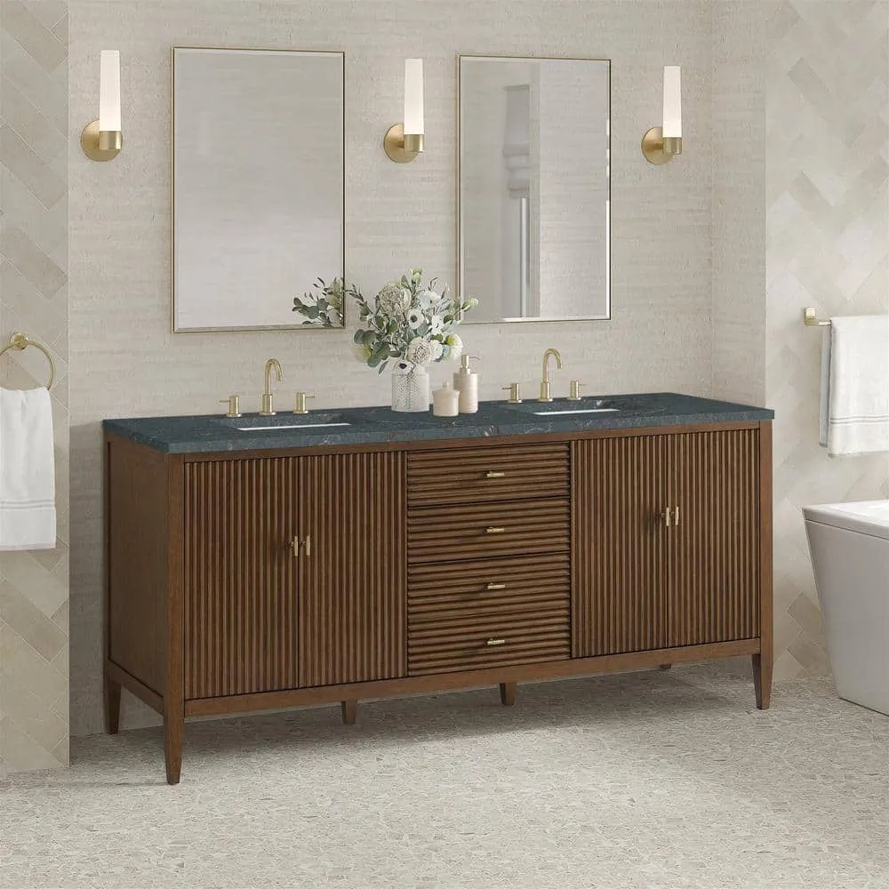 James Martin Vanities Myrrin 72-inch Double Bathroom Vanity with Parisien Bleu Quartz Top, photo 4 of 6