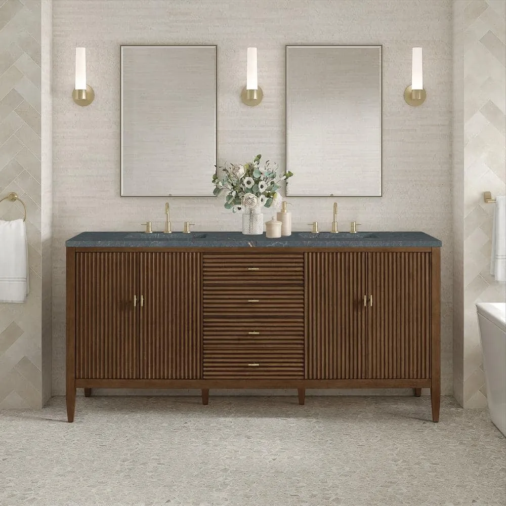 James Martin Vanities Myrrin 72-inch Double Bathroom Vanity with Parisien Bleu Quartz Top, photo 3 of 6