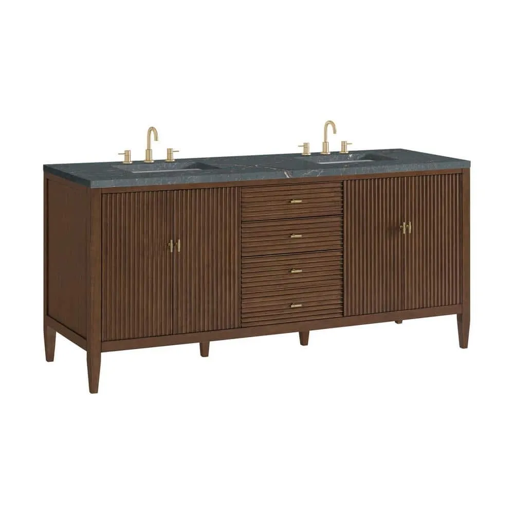 James Martin Vanities Myrrin 72-inch Double Bathroom Vanity with Parisien Bleu Quartz Top, photo 2 of 6