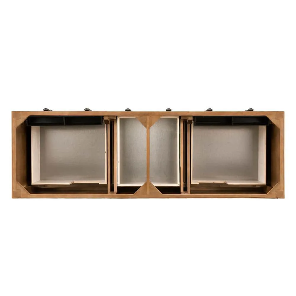 James Martin Vanities Malibu 72" Double Bath Vanity in Honey Alder with Charcoal Soapstone Quartz Top, photo 6 of 6