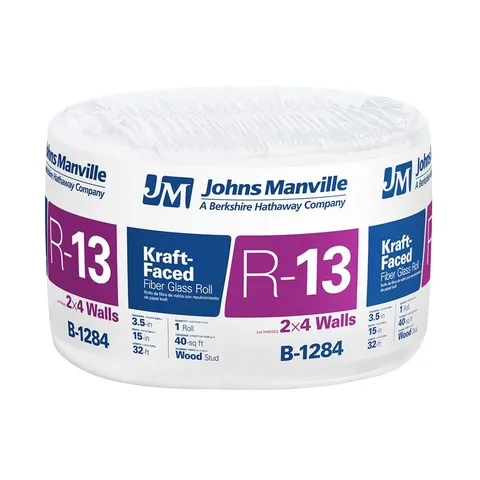 (Johns Manville) R-13 Kraft Faced Fiberglass Insulation Roll