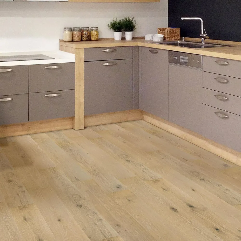A&A Surfaces Woodridge Jolie Oak 0.28 in. x 6.5 in. Waterproof Wire Brushed Engineered Hardwood Flooring (21.67 sq. ft./case), photo 5 of 9