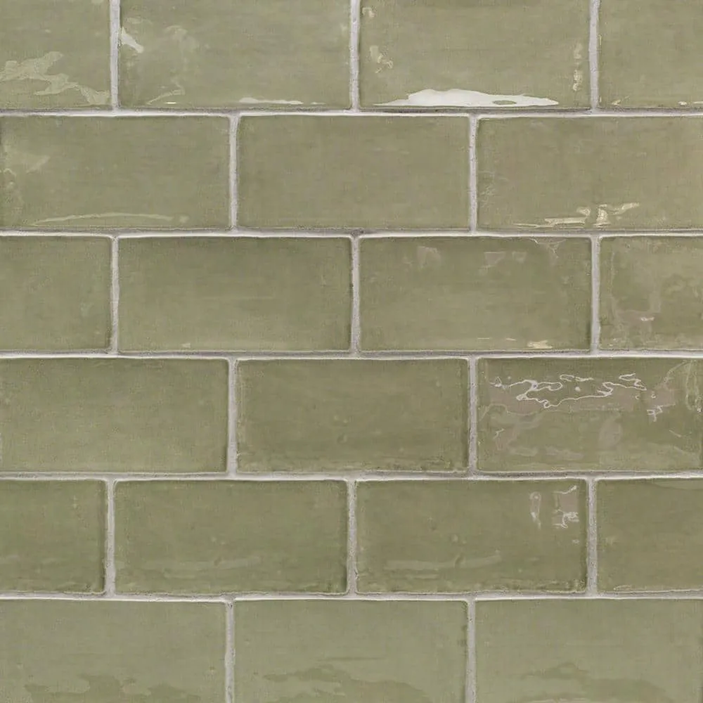 Ivy Hill Tile Catalina Kale 3 in. x 6 in. x 8 mm Polished Ceramic Subway Wall Tile (5.38 sq.ft./case), photo 3 of 7