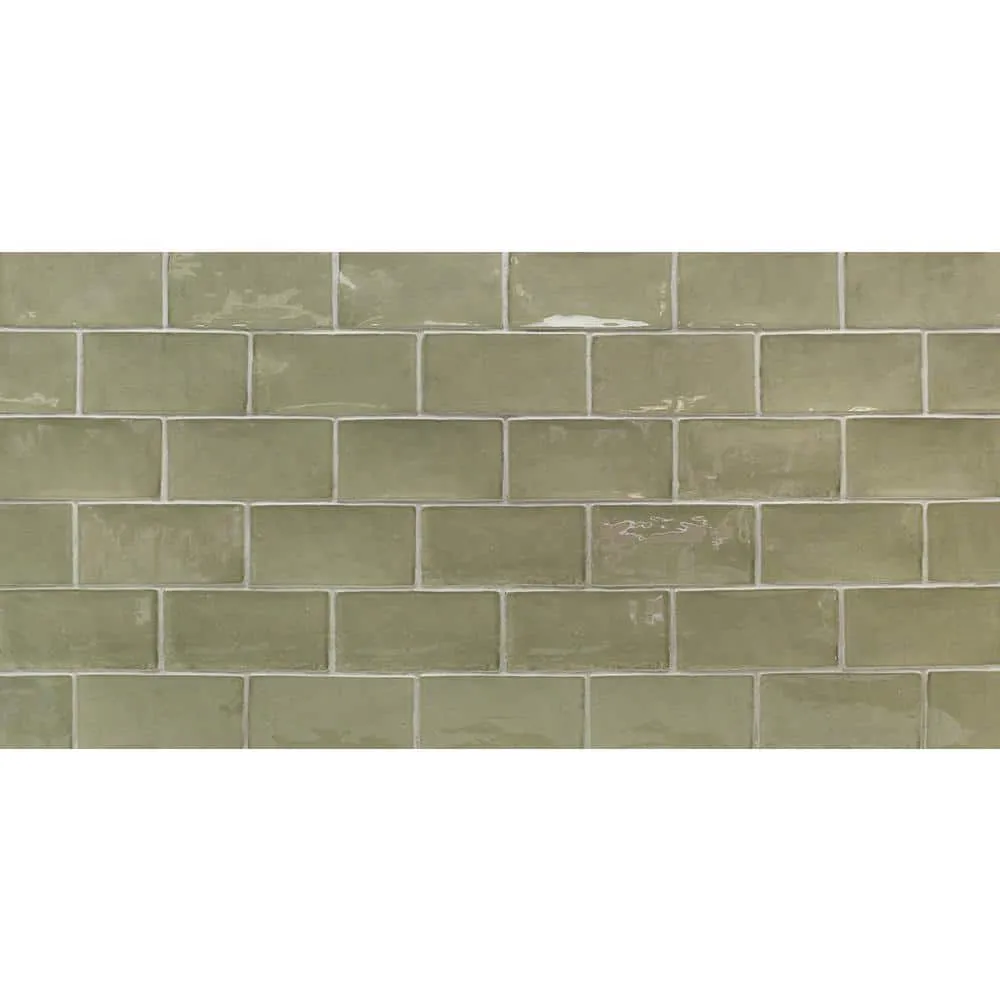 Ivy Hill Tile Catalina Kale 3 in. x 6 in. x 8 mm Polished Ceramic Subway Wall Tile (5.38 sq.ft./case), photo 4 of 7