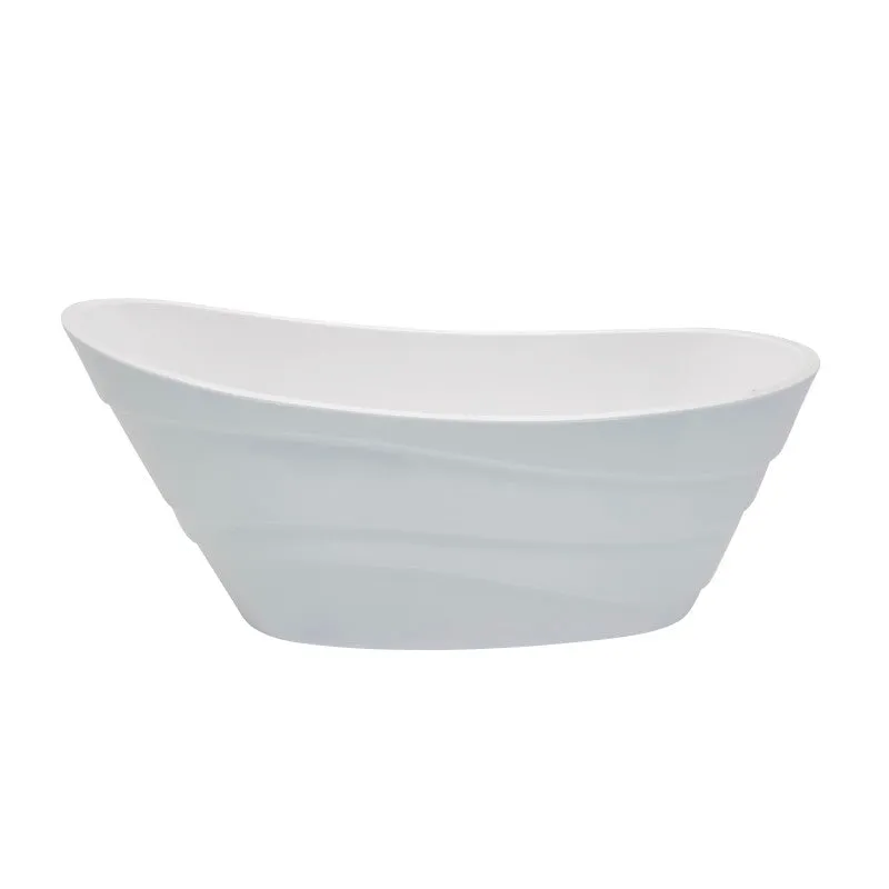 ANZZI Stratus 5.6 ft. Acrylic Freestanding Bathtub, Reversible Drain, Glossy White (67 x 29.5 x 29 in), photo 9 of 11
