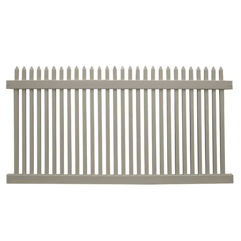 Hartford Khaki Vinyl Picket Fence Kit