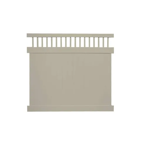 Mason Vinyl Privacy Fence Panel Kit, 7 × 6 ft